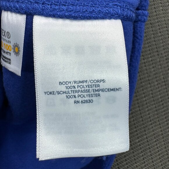 Lands End Mens XL Blue Fleece Pullover Quarter-Zip Jacket - Picture 4 of 10